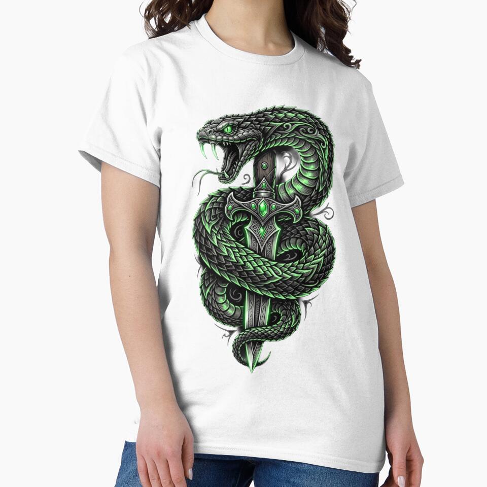 Snake Dagger Street Design by Stickersdevelop - Adult & Kids T-Shirts, Sweatshirts & Hoodies apparel design preview 2