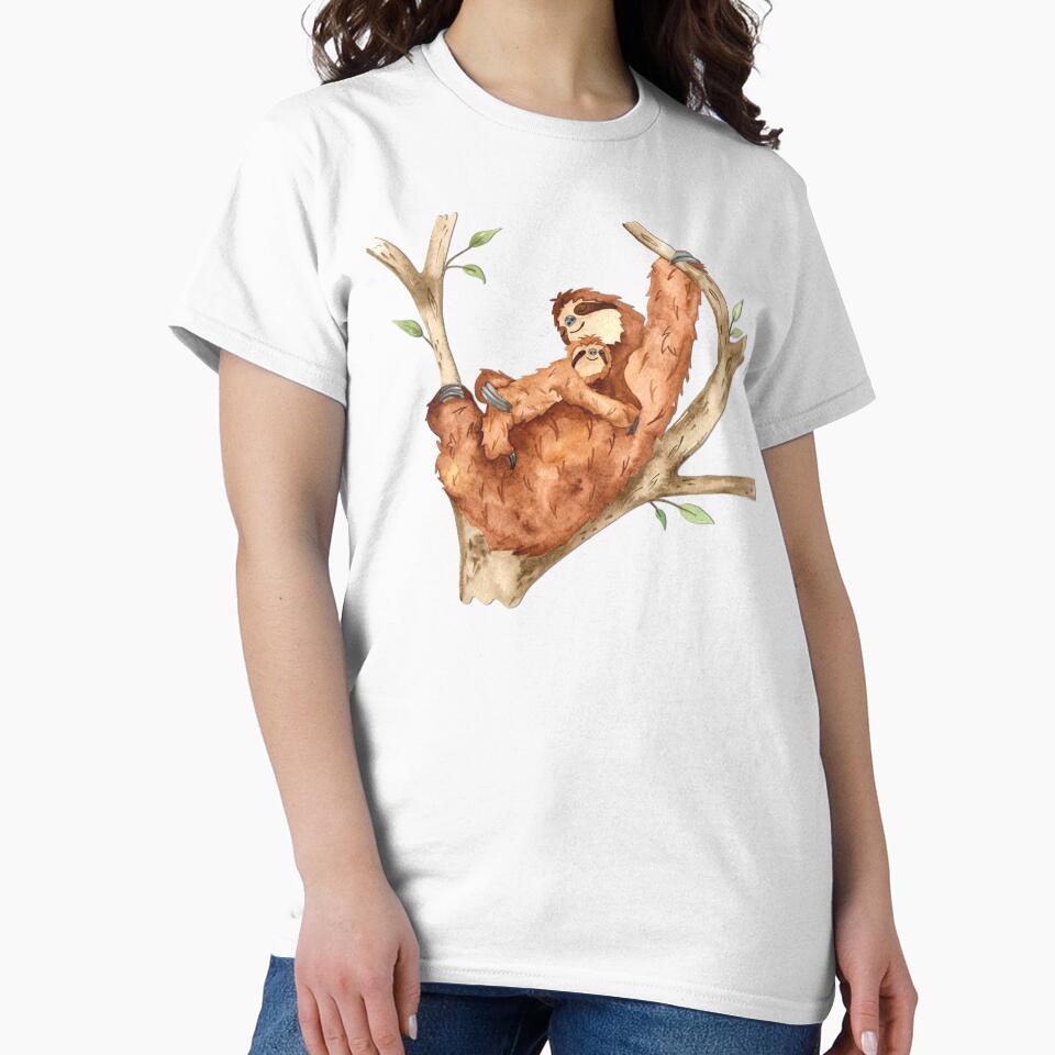 Sloth and Baby by Pavnud - Adult & Kids T-Shirts, Sweatshirts & Hoodies apparel design preview 2