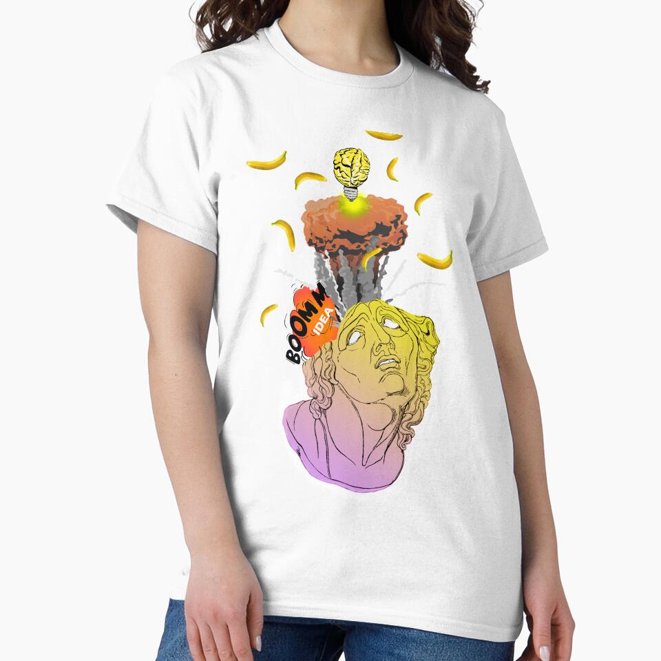 Cool statue head design idea explosion by PlumDeep - Adult & Kids T-Shirts, Sweatshirts & Hoodies apparel design preview 2