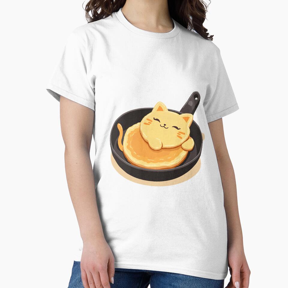 Pancake cat by Inklivion - Adult & Kids T-Shirts, Sweatshirts & Hoodies apparel design preview 2