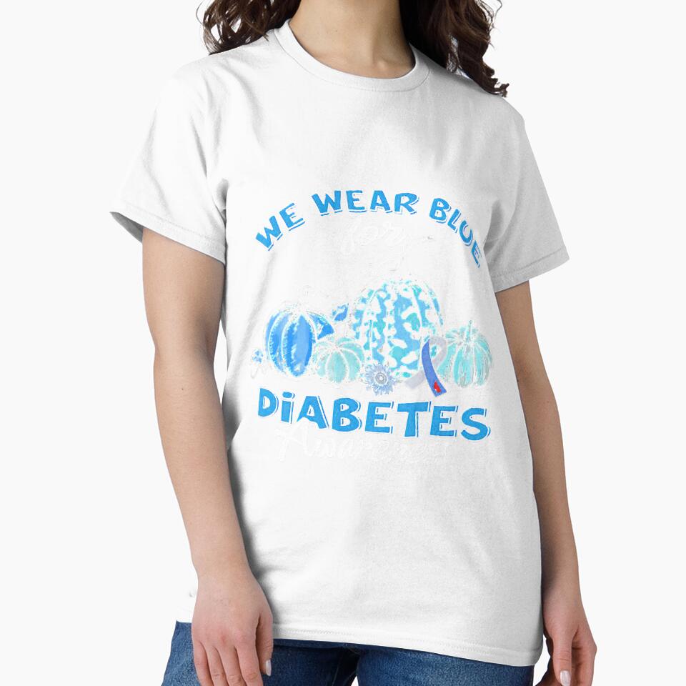 We Wear Blue Diabetes Awareness by BundlerVq - Adult & Kids T-Shirts, Sweatshirts & Hoodies apparel design preview 2
