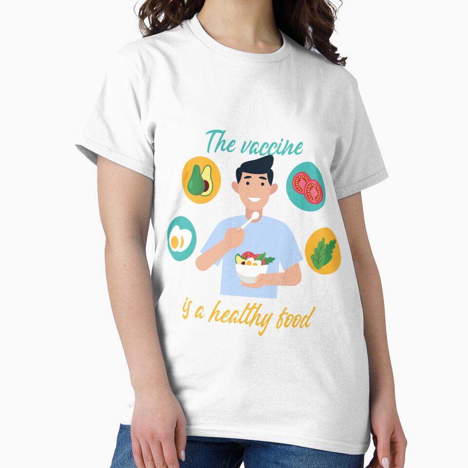 The vaccine is a healthy food Fruits Veganism - Adult & Kids T-Shirts, Sweatshirts & Hoodies apparel design preview 2