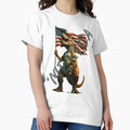 USA MERICA Dinosaur by Inklivion - Adult & Kids T-Shirts, Sweatshirts & Hoodies apparel design preview 2