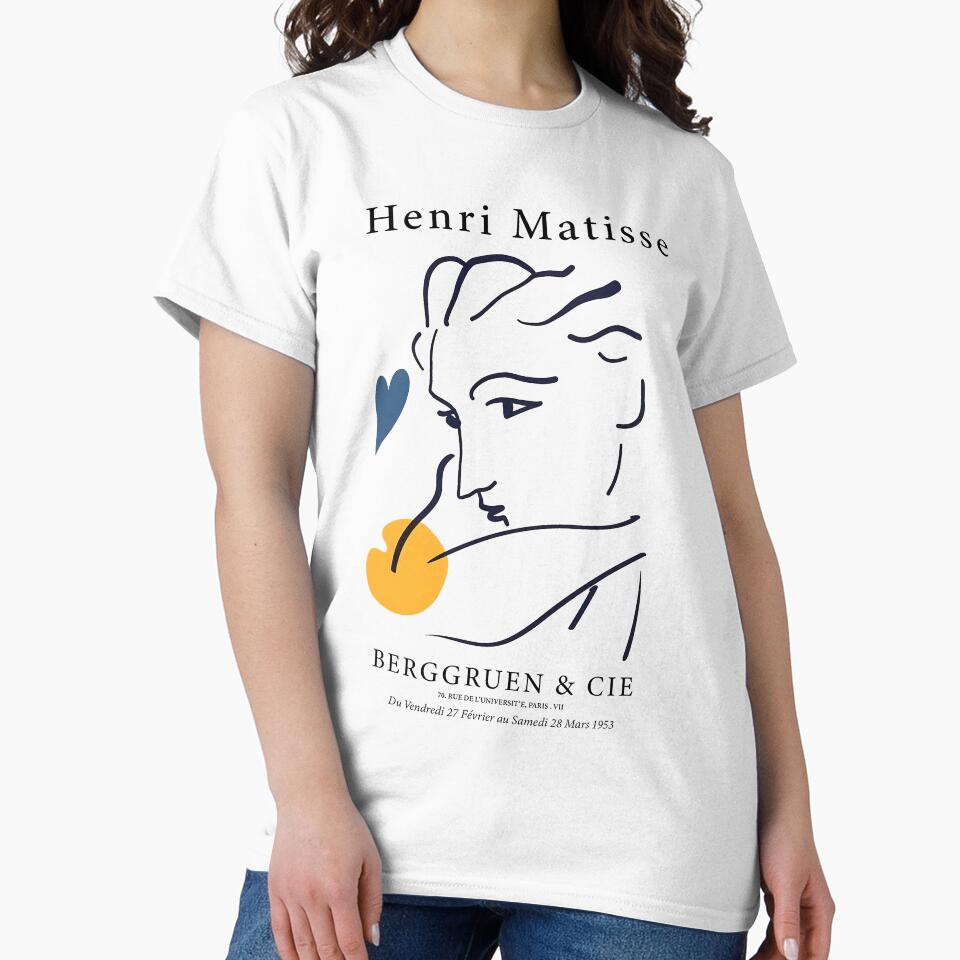 Art Matisse Dreamy Girl by Eduardodias - Adult & Kids T-Shirts, Sweatshirts & Hoodies apparel design preview 2