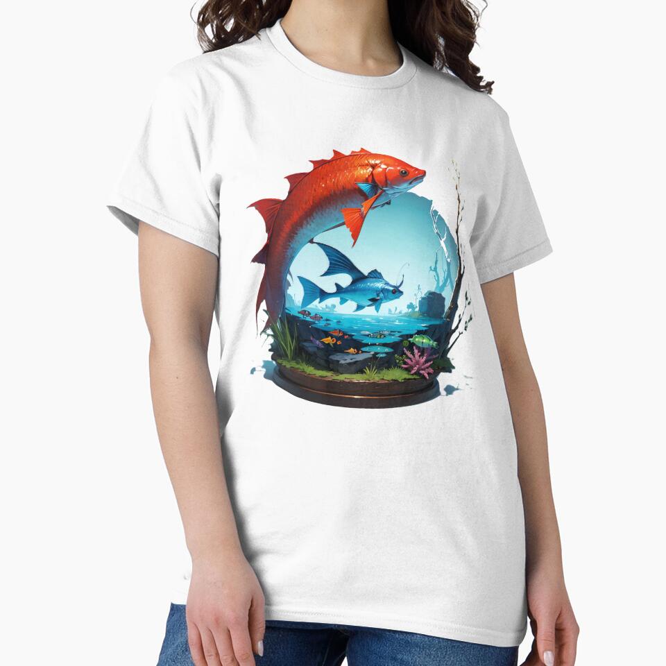 Fantastic sea by Inklivion - Adult & Kids T-Shirts, Sweatshirts & Hoodies apparel design preview 2