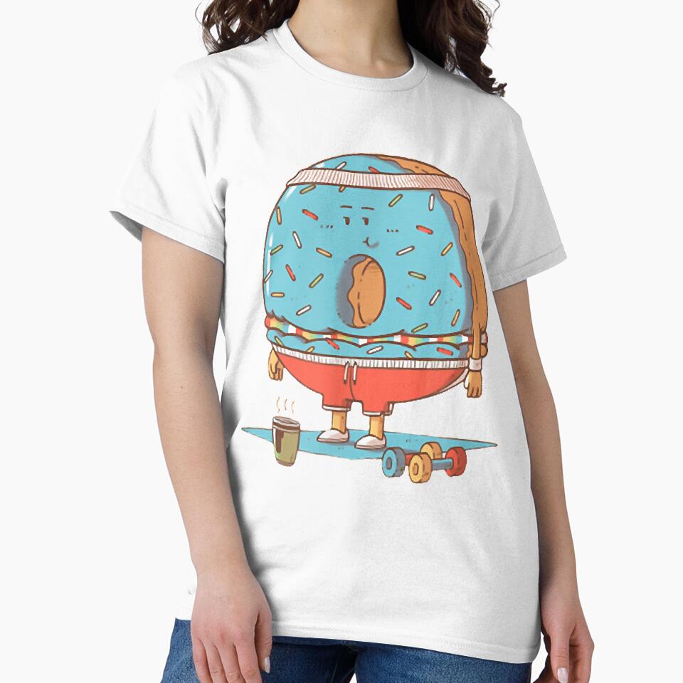 A Funny Sports Donut Drawing Gift by ShaneMoore01 - Adult & Kids T-Shirts, Sweatshirts & Hoodies apparel design preview 2
