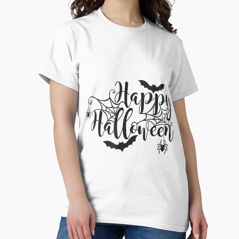Happy halloween short sleeve by azbdlzbmuaq13 - Adult & Kids T-Shirts, Sweatshirts & Hoodies apparel design preview 2