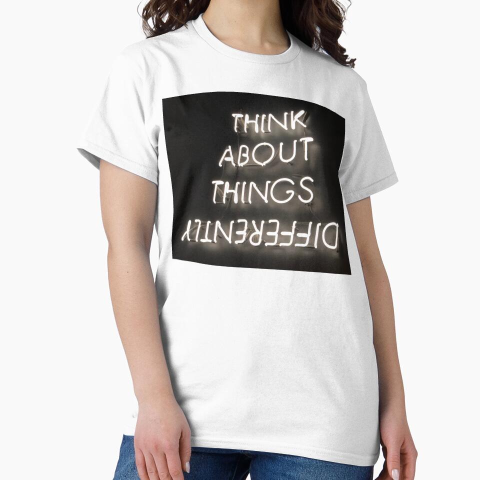 Think About Things Differently by storeInsight - Adult & Kids T-Shirts, Sweatshirts & Hoodies apparel design preview 2