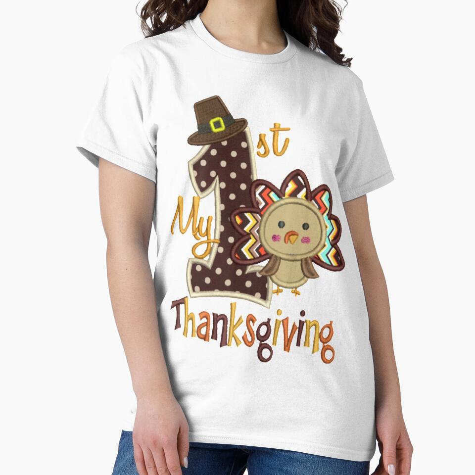 My first thanksgiving 4 baby by StoreRahhal - Adult & Kids T-Shirts, Sweatshirts & Hoodies apparel design preview 2