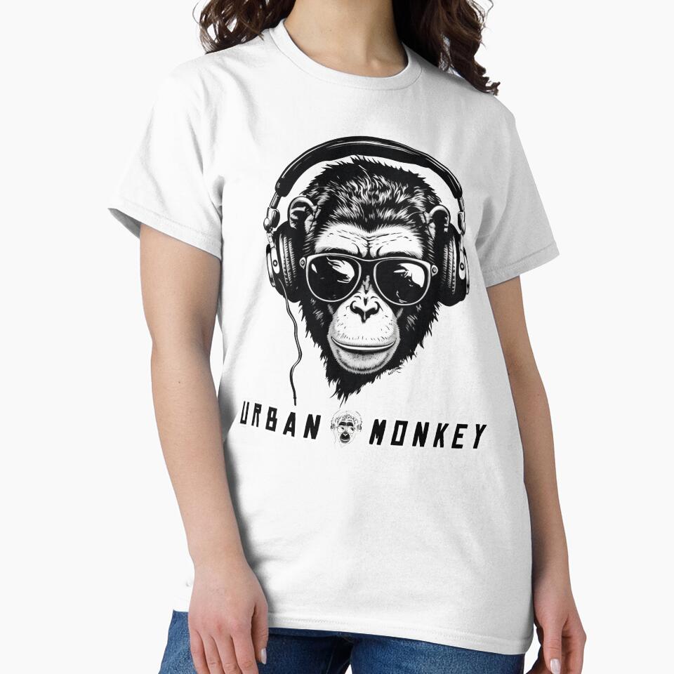 Urban style, design, dj monkey by URBAN2023 - Adult & Kids T-Shirts, Sweatshirts & Hoodies apparel design preview 2