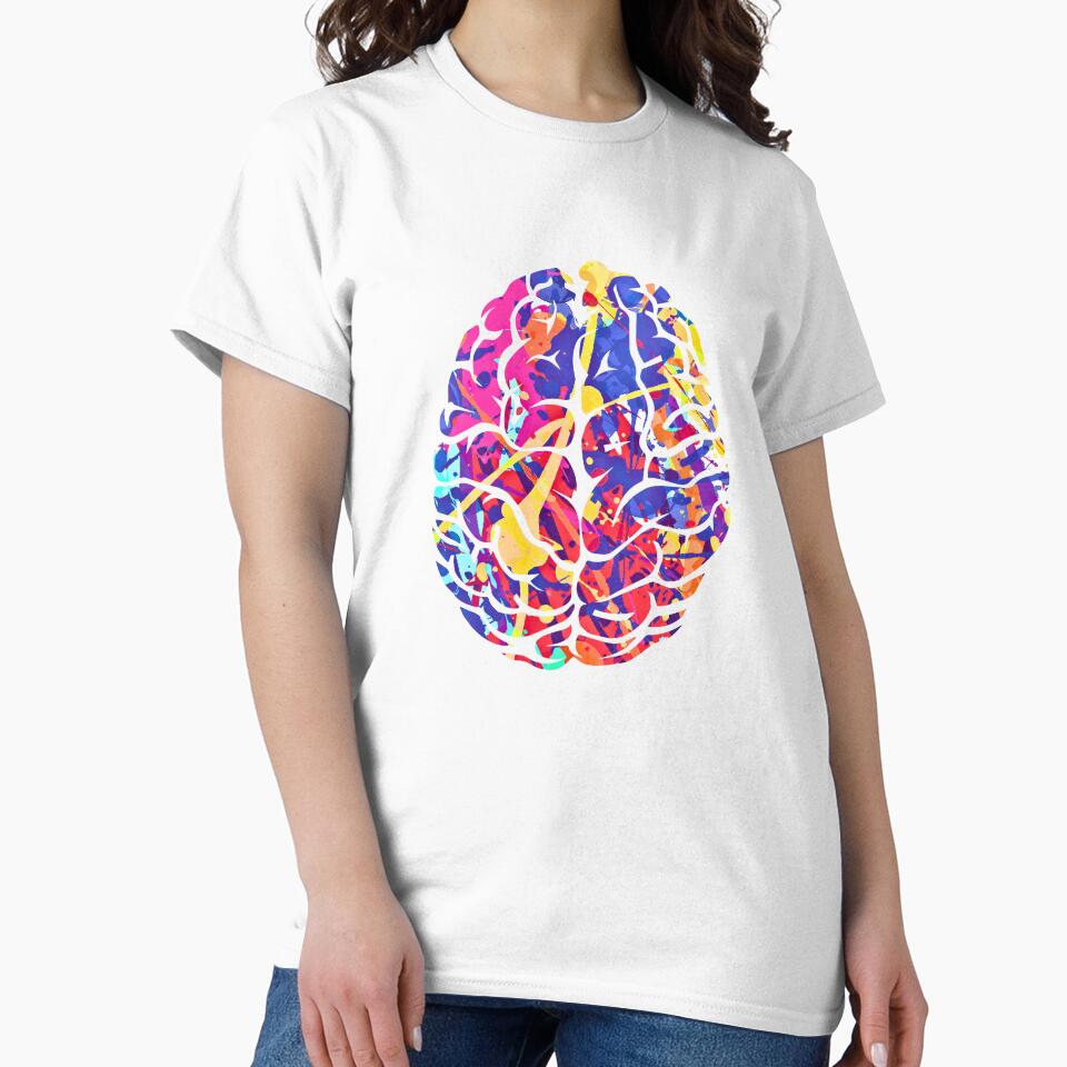 Abstract Colorful Brain Art by Peksli - Adult & Kids T-Shirts, Sweatshirts & Hoodies apparel design preview 2