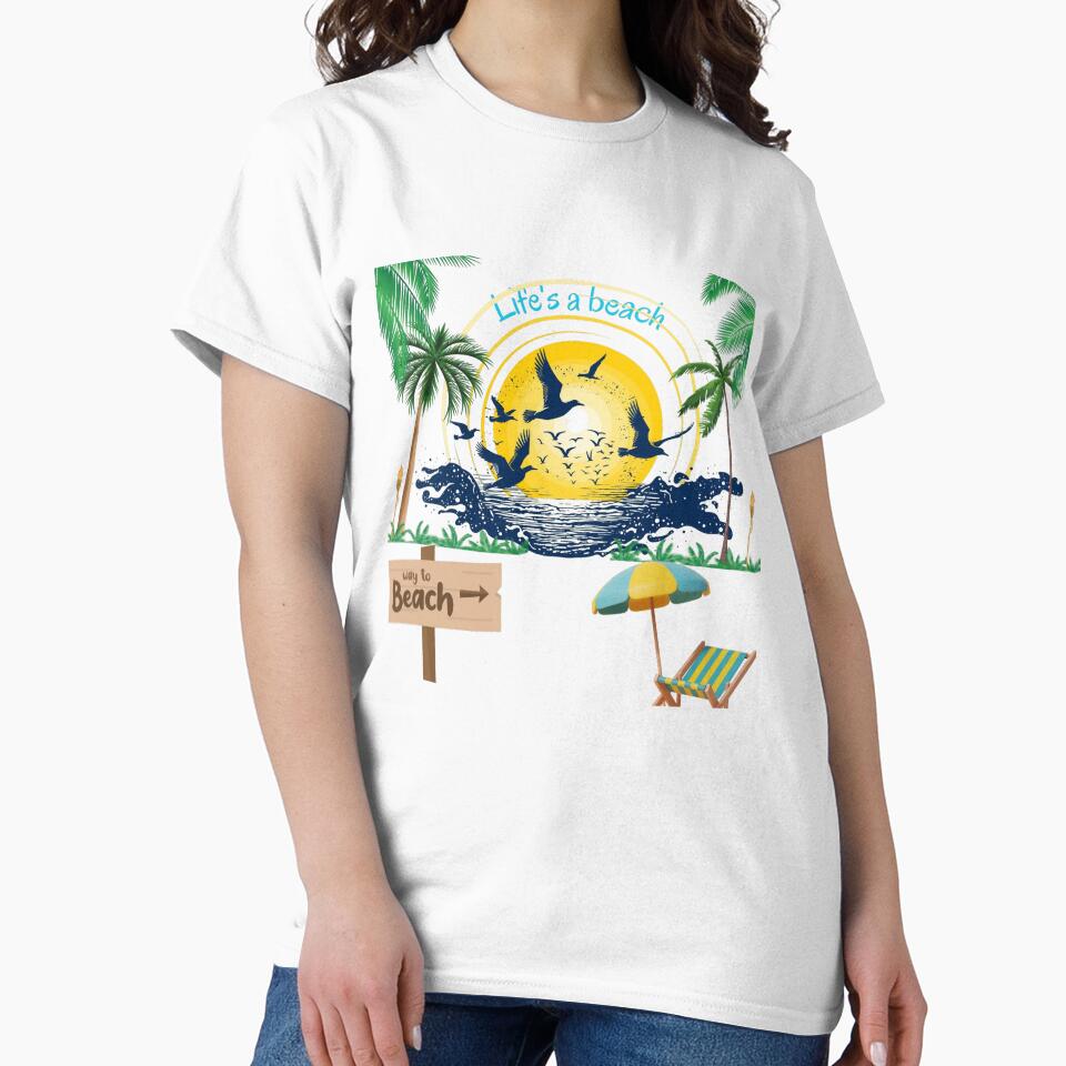 Life in Beach Printed Graphic by KARSCORP - Adult & Kids T-Shirts, Sweatshirts & Hoodies apparel design preview 2