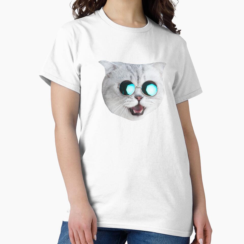 Cool Cat With Glasses by csaron92 - Adult & Kids T-Shirts, Sweatshirts & Hoodies apparel design preview 2
