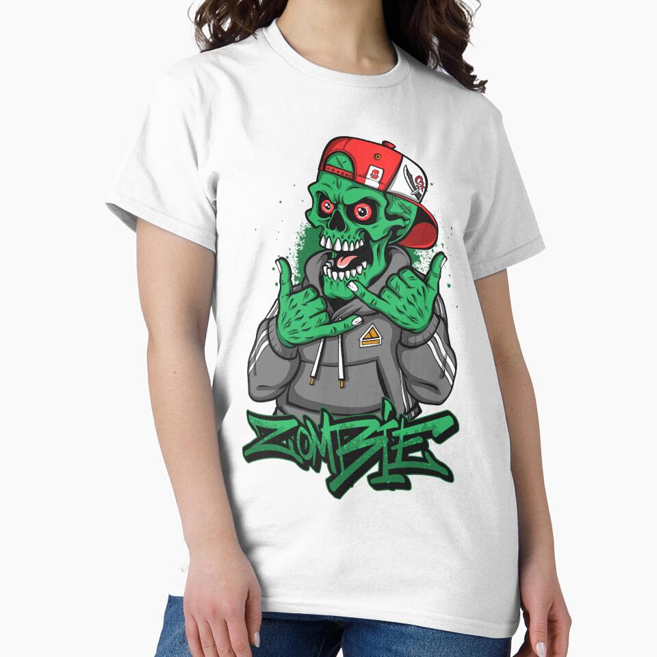 Zombies Streetwear Graffiti Hip Hop Zombie Skull - Adult & Kids T-Shirts, Sweatshirts & Hoodies apparel design preview 2