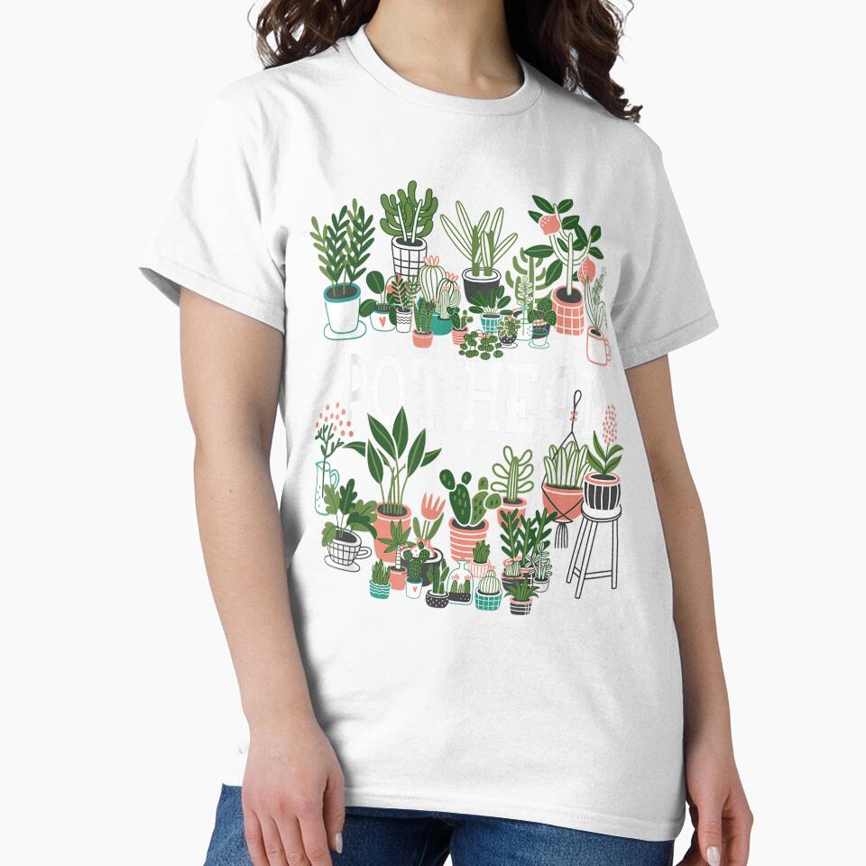Plant Lover and Gardener: Pot Head Succulent Short - Adult & Kids T-Shirts, Sweatshirts & Hoodies apparel design preview 2