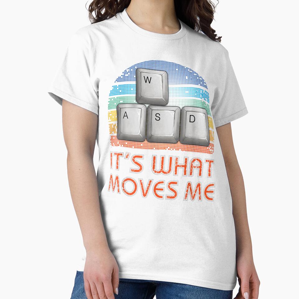 Vintage WASD PC Gamer Classic Fit, Short Sleeve, - Adult & Kids T-Shirts, Sweatshirts & Hoodies apparel design preview 2