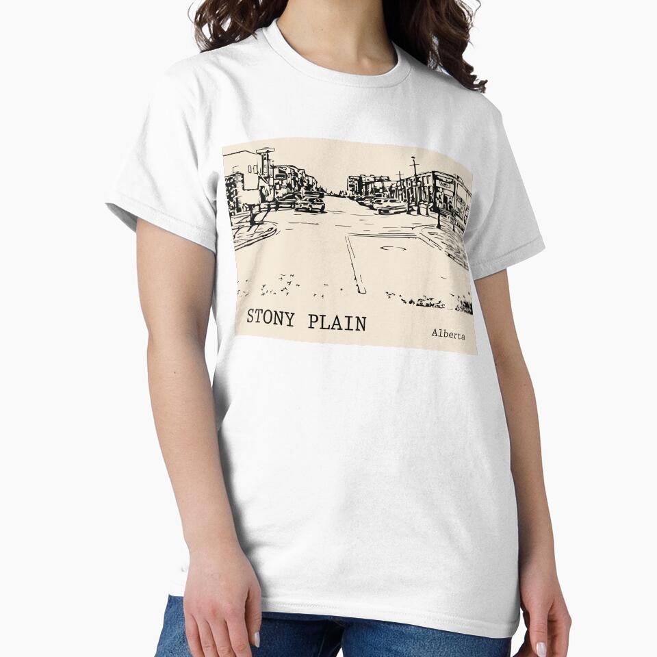 Stony Plain Alberta by Lakeric Cityscapes - Adult & Kids T-Shirts, Sweatshirts & Hoodies apparel design preview 2