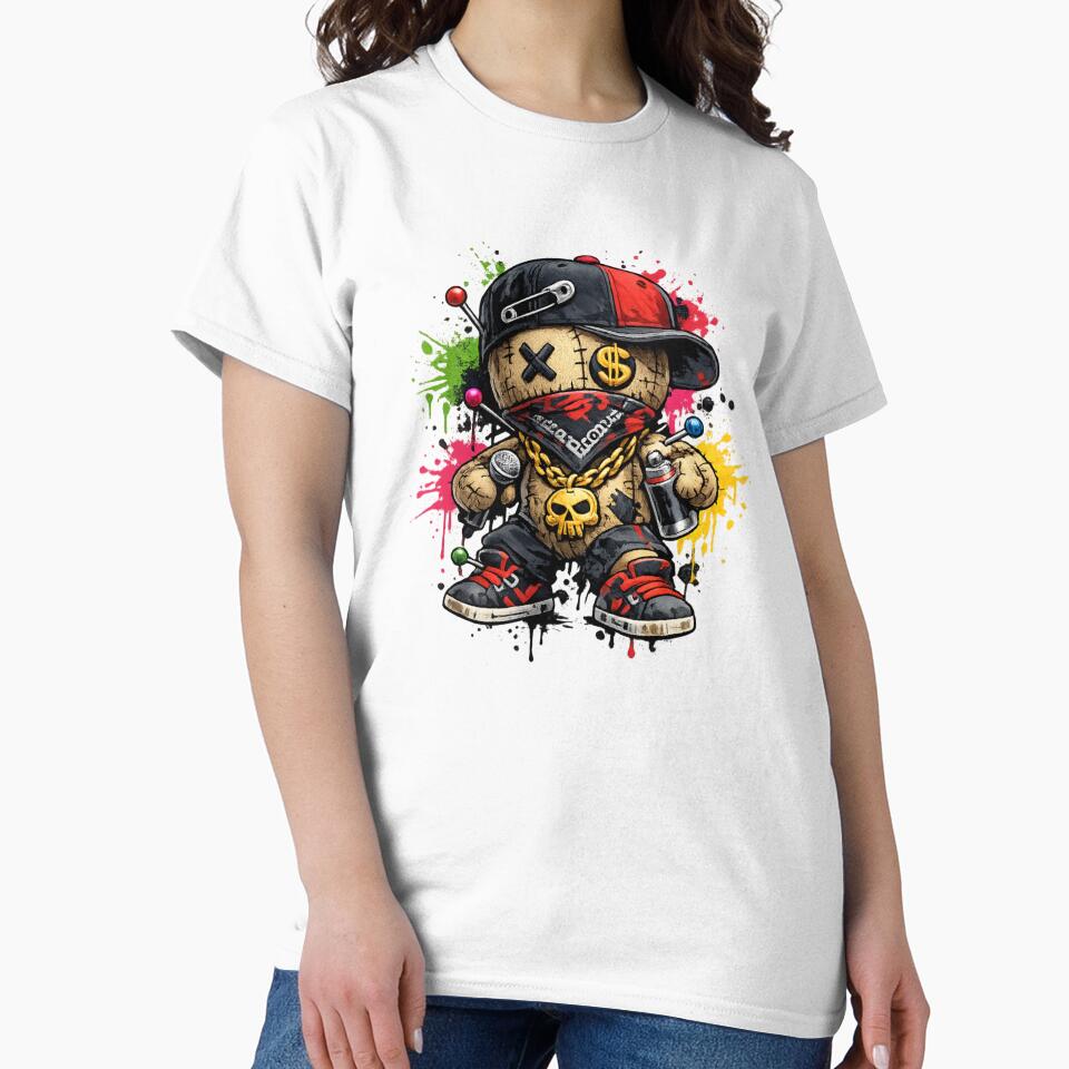 Hip Hop Voodoo Bear Graffiti Streetwear Plush - Adult & Kids T-Shirts, Sweatshirts & Hoodies apparel design preview 2