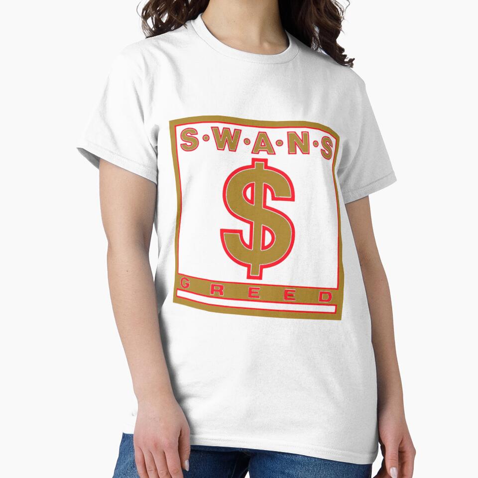 Swans Greed Band by SHARK design - Adult & Kids T-Shirts, Sweatshirts & Hoodies apparel design preview 2