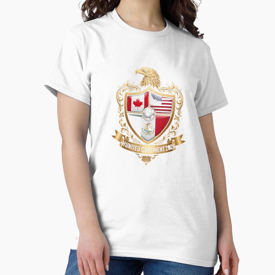 Golden Continental Eagle Soccer World Cup Crest 2026 - Adult & Kids T-Shirts, Sweatshirts & Hoodies apparel design preview 2