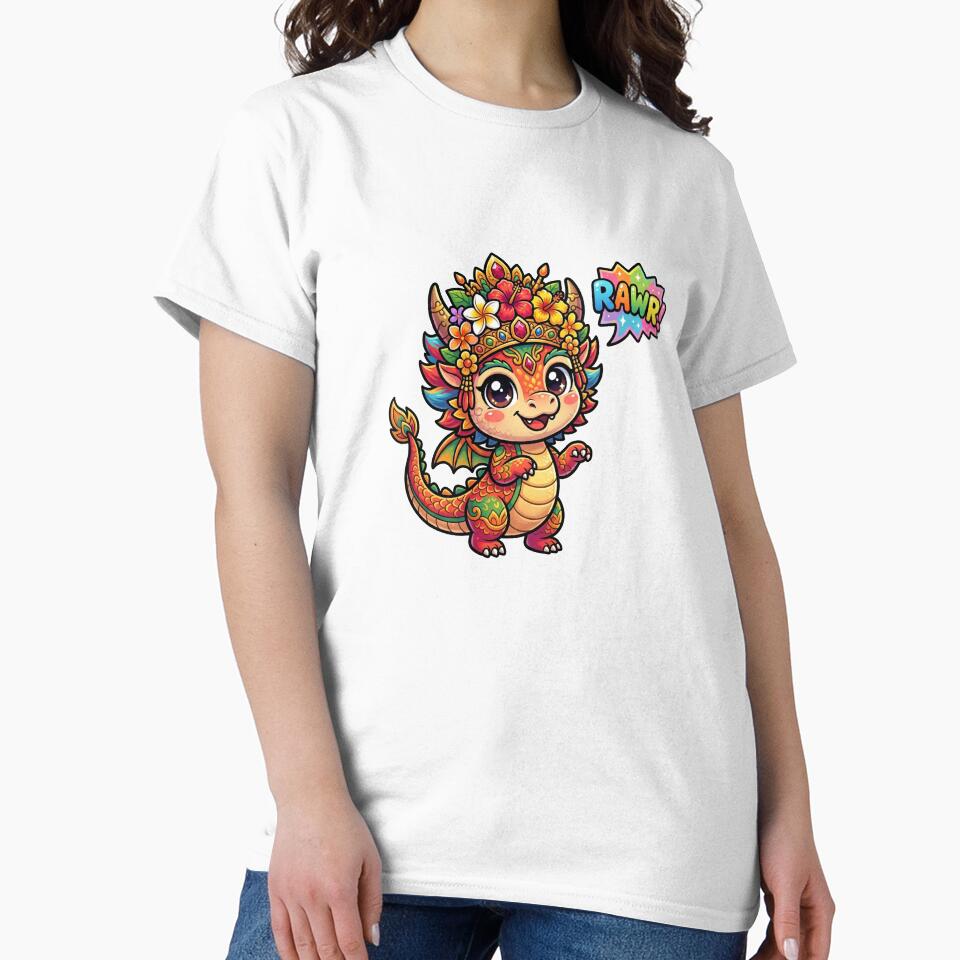 Barong Naga Cute Chibi Dragon Art by DuckOddity - Adult & Kids T-Shirts, Sweatshirts & Hoodies apparel design preview 2