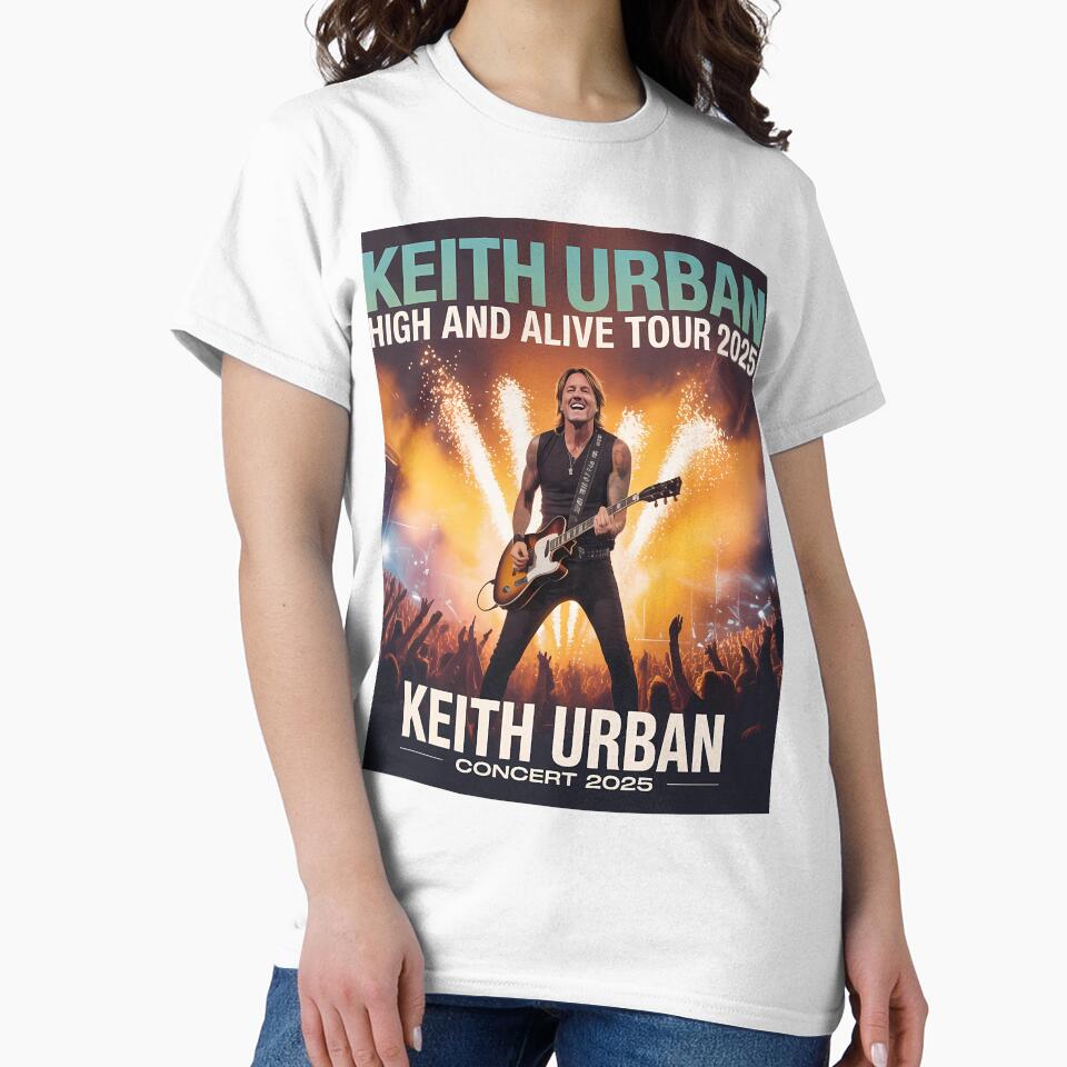 Keith Urban High And Alive Tour 2025 by dortmond - Adult & Kids T-Shirts, Sweatshirts & Hoodies apparel design preview 2