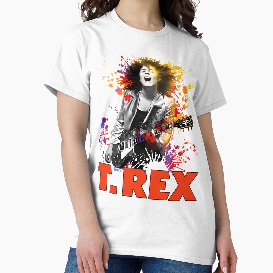 T Rex Rock Band Marc Bolan Retro Cool by AbdoOo86 - Adult & Kids T-Shirts, Sweatshirts & Hoodies apparel design preview 2