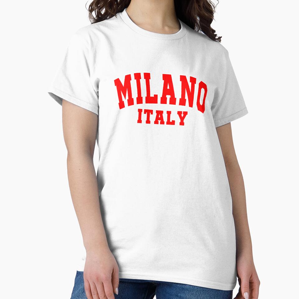 Milano Italy Red by Penxilstudio - Adult & Kids T-Shirts, Sweatshirts & Hoodies apparel design preview 2