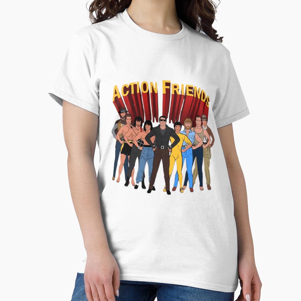 Action Friends Cartoon Illustration Of Heroes In - Adult & Kids T-Shirts, Sweatshirts & Hoodies apparel design preview 2