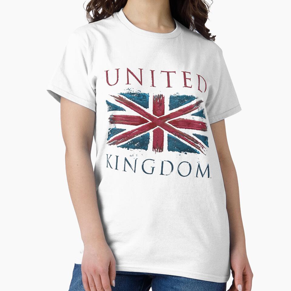 Grunge and rusty united kingdom x flag embroidery - Adult & Kids T-Shirts, Sweatshirts & Hoodies apparel design preview 2