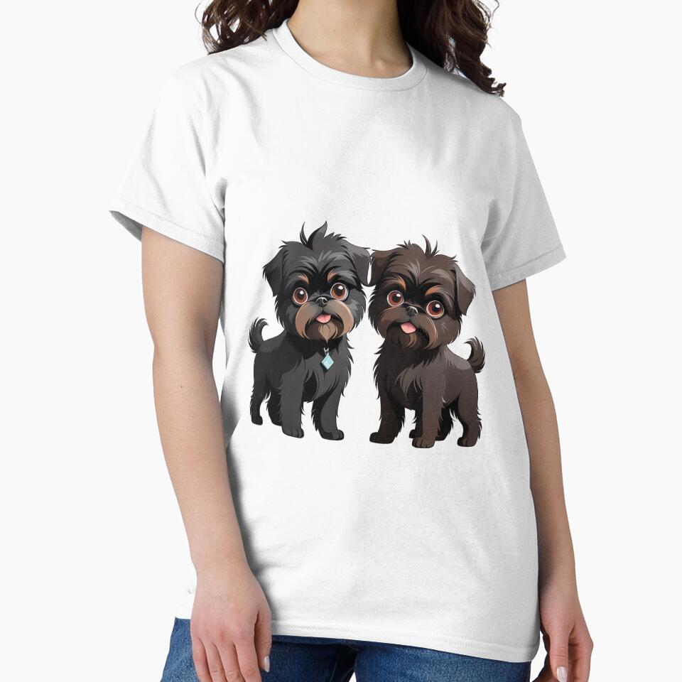 Cute Affenpinscher Friends by Bilisik - Adult & Kids T-Shirts, Sweatshirts & Hoodies apparel design preview 2