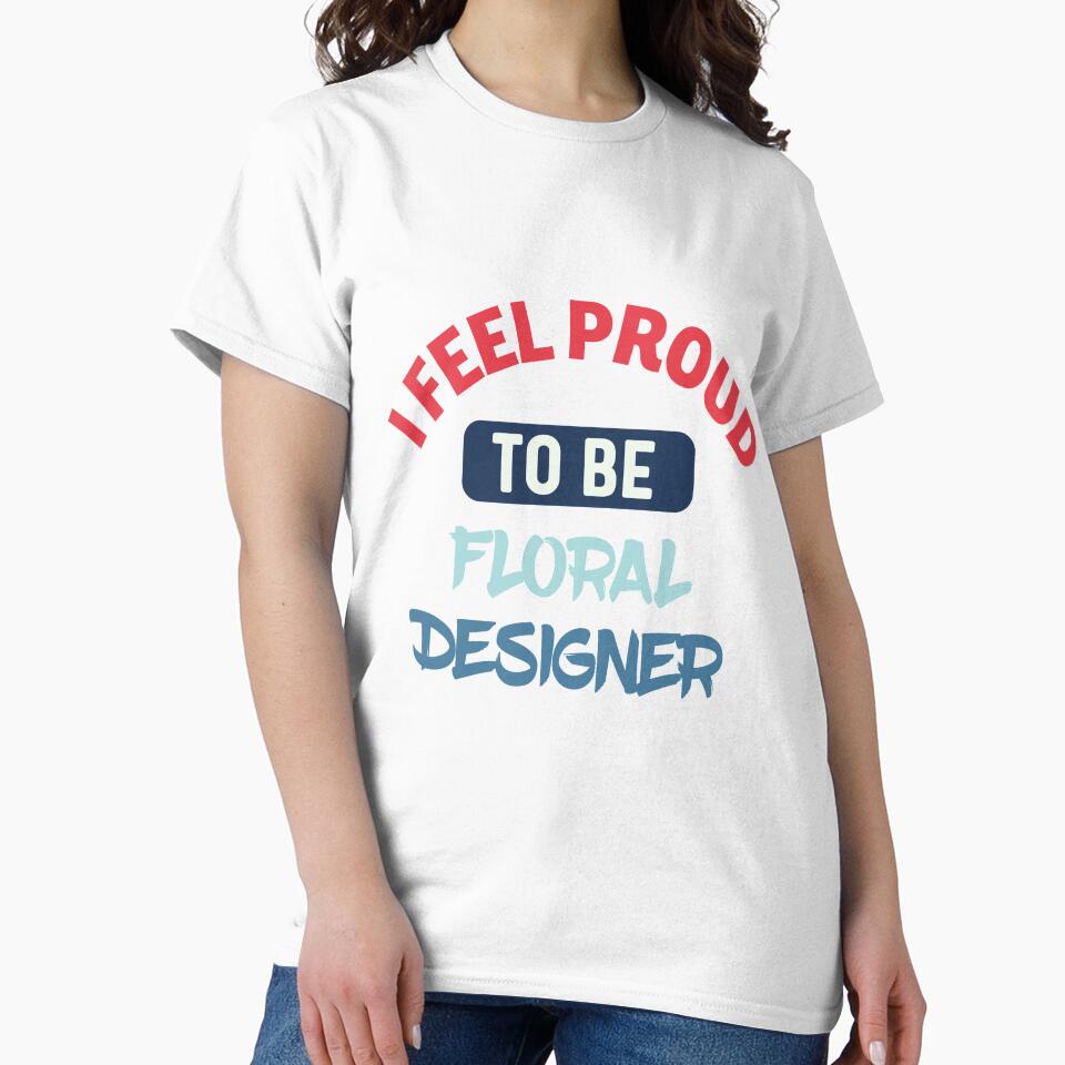I feel Proud to be floral designer retro by - Adult & Kids T-Shirts, Sweatshirts & Hoodies apparel design preview 2