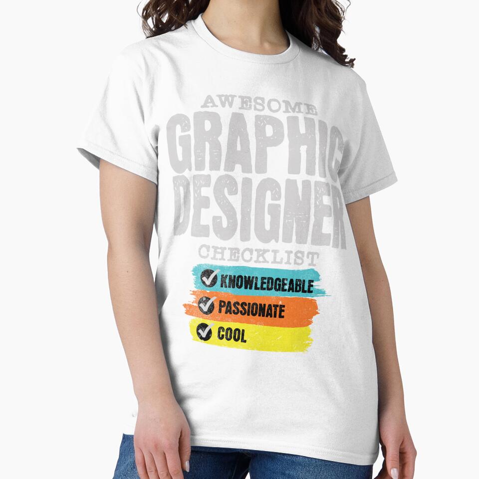Awesome Graphic Designer Checklist by NuttySqueaky - Adult & Kids T-Shirts, Sweatshirts & Hoodies apparel design preview 2