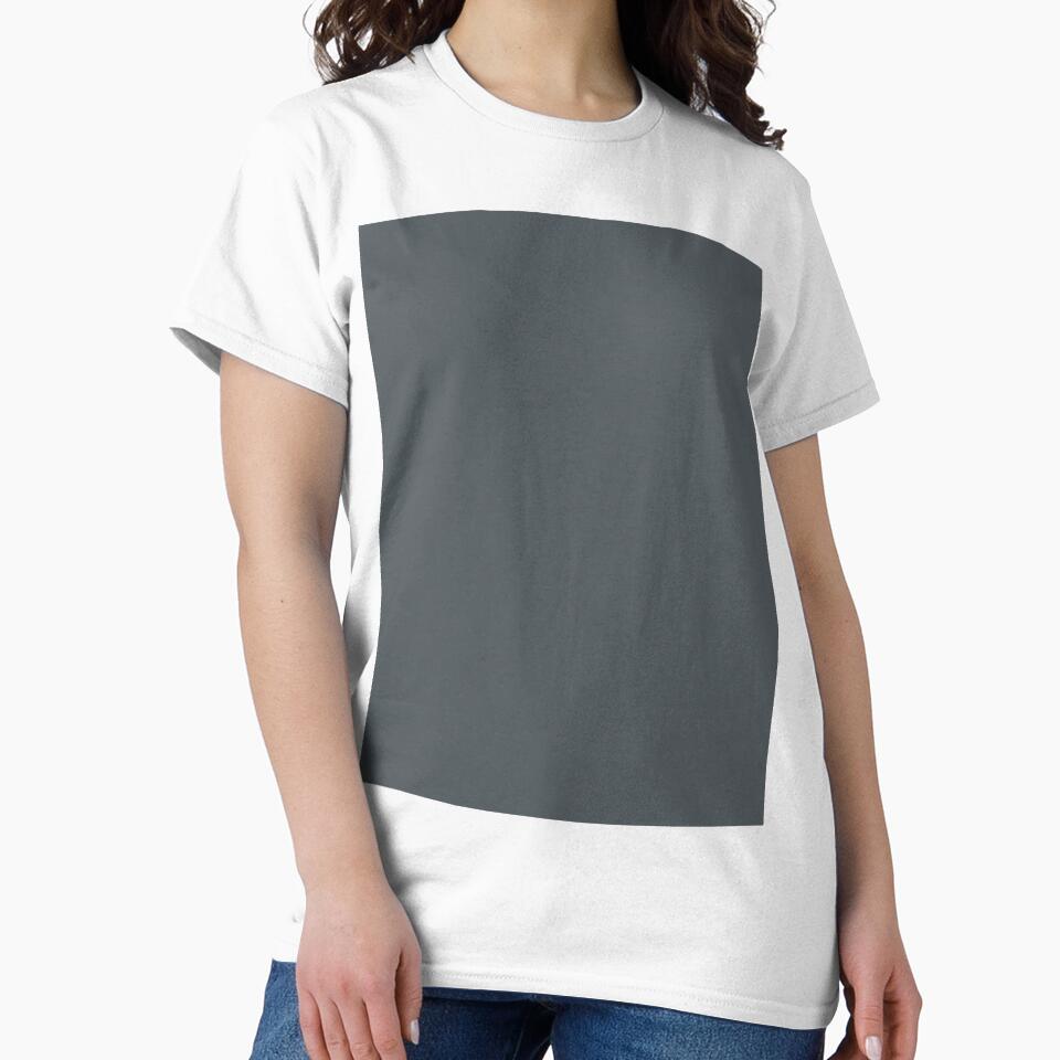 Plain Solid Color Chic Dark Grey Cool Gray Teal by - Adult & Kids T-Shirts, Sweatshirts & Hoodies apparel design preview 2