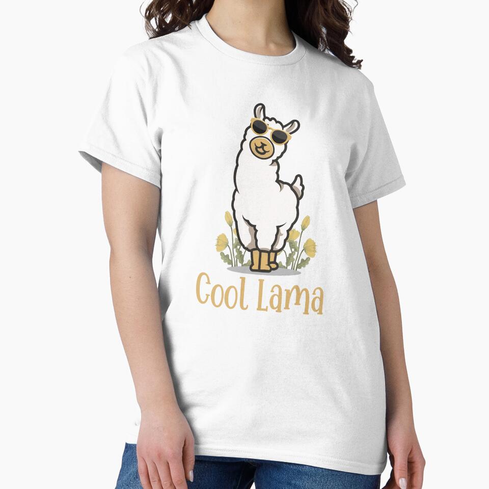 Cool Lama by HappyLifeCreate - Adult & Kids T-Shirts, Sweatshirts & Hoodies apparel design preview 2