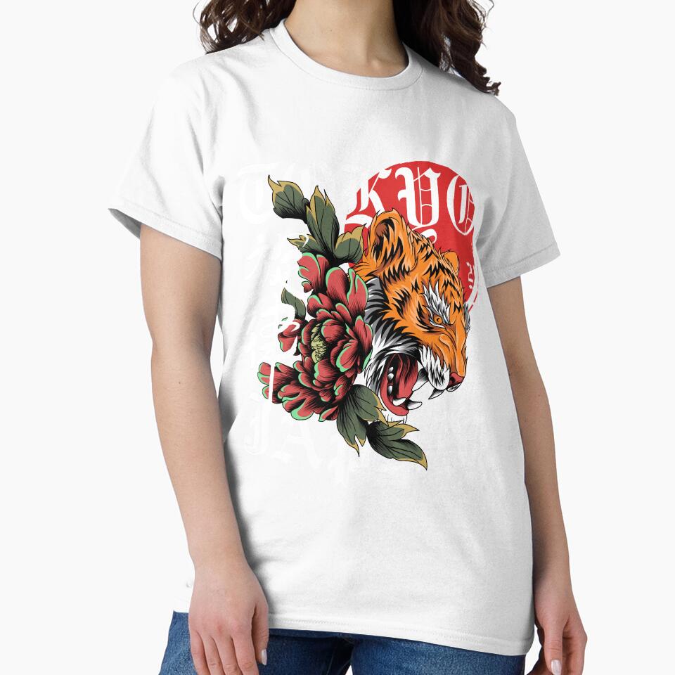 TOKYO JAPAN TIGER design by magnoliaclo - Adult & Kids T-Shirts, Sweatshirts & Hoodies apparel design preview 2