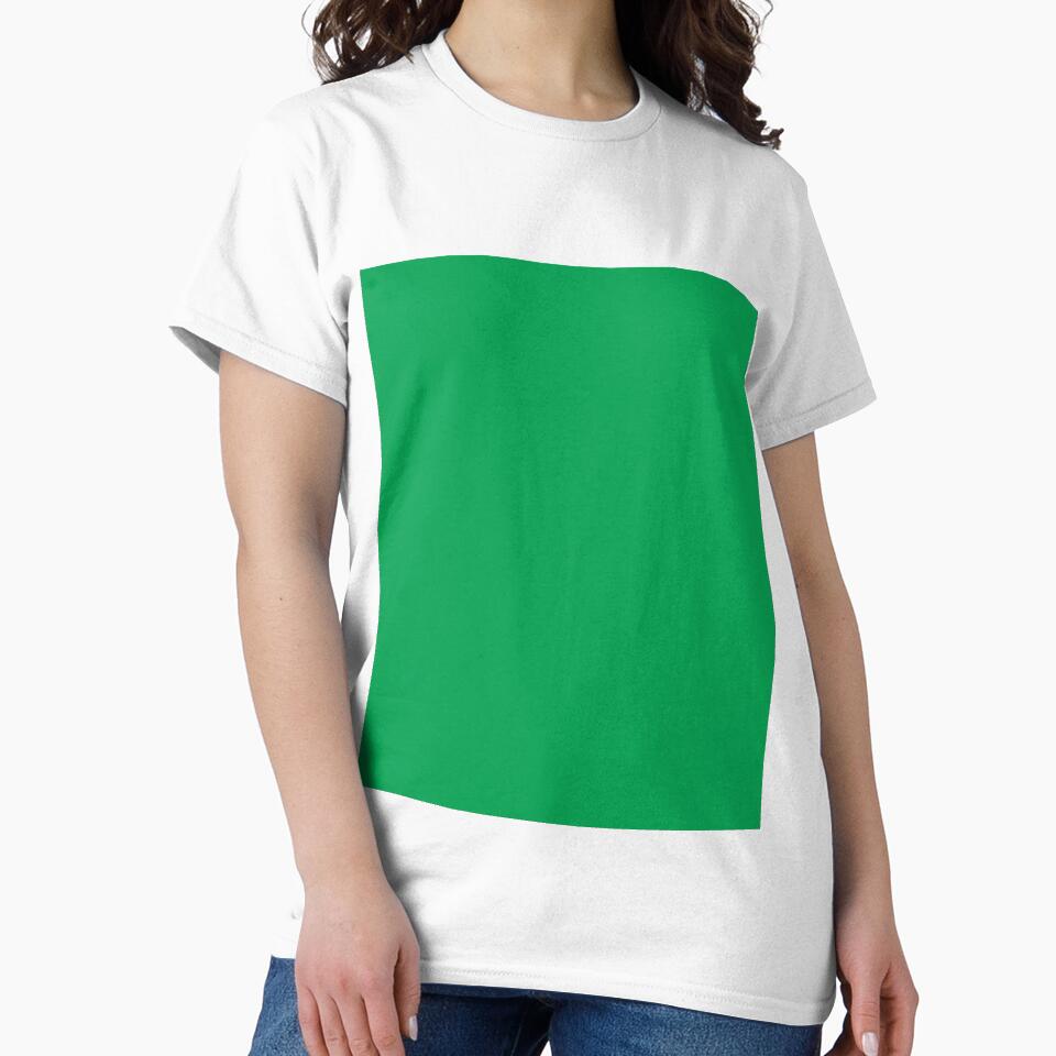Plain Solid Color Green Vivid Medium 3 by mimihuang - Adult & Kids T-Shirts, Sweatshirts & Hoodies apparel design preview 2