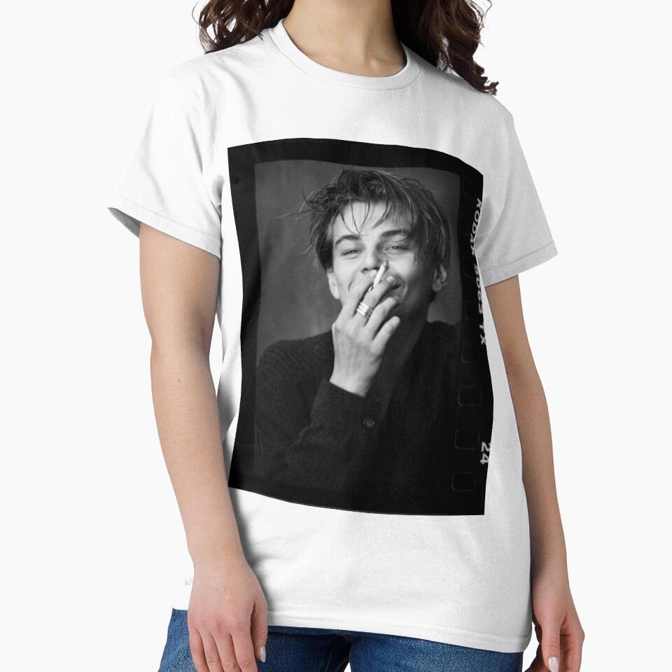 Leonardo DiCaprio- Smoking by pompous gae - Adult & Kids T-Shirts, Sweatshirts & Hoodies apparel design preview 2