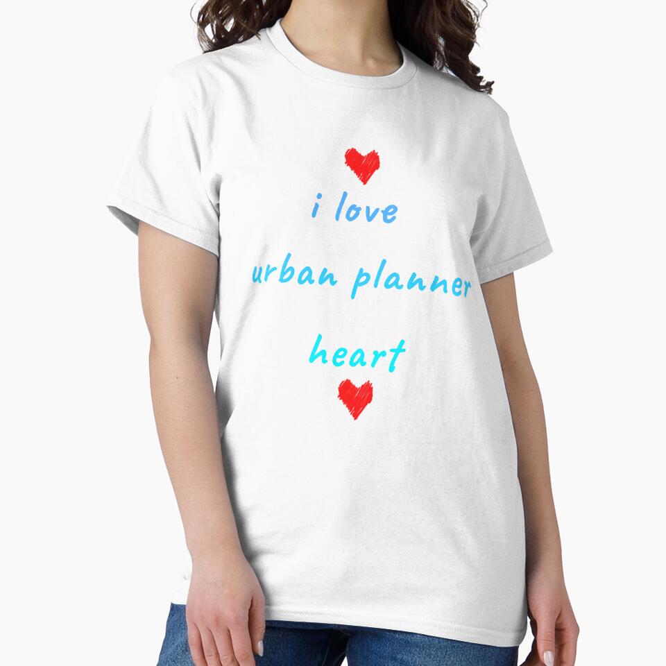 I love Urban Planner heart, planning valentines day - Adult & Kids T-Shirts, Sweatshirts & Hoodies apparel design preview 2