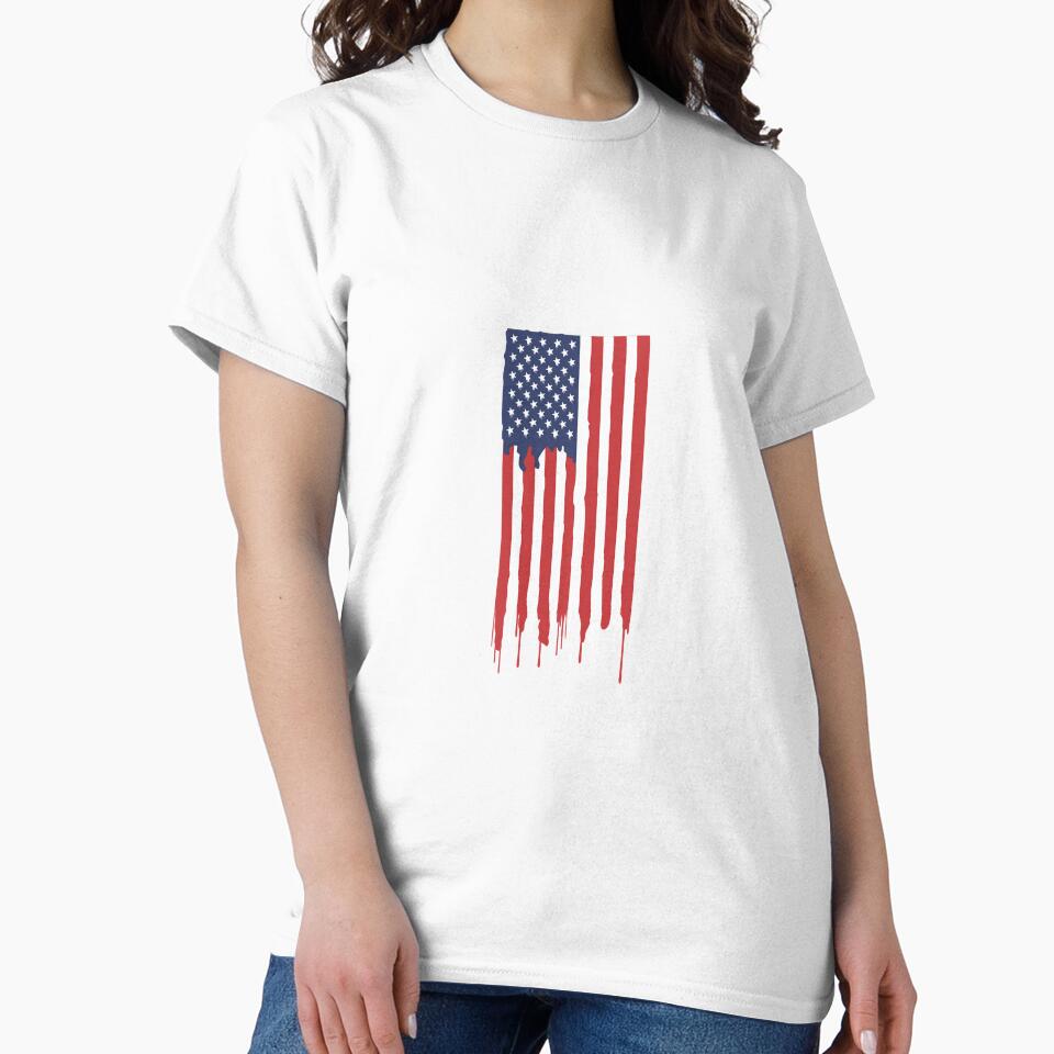 USA Flag Classic by HARPREET-24 - Adult & Kids T-Shirts, Sweatshirts & Hoodies apparel design preview 2