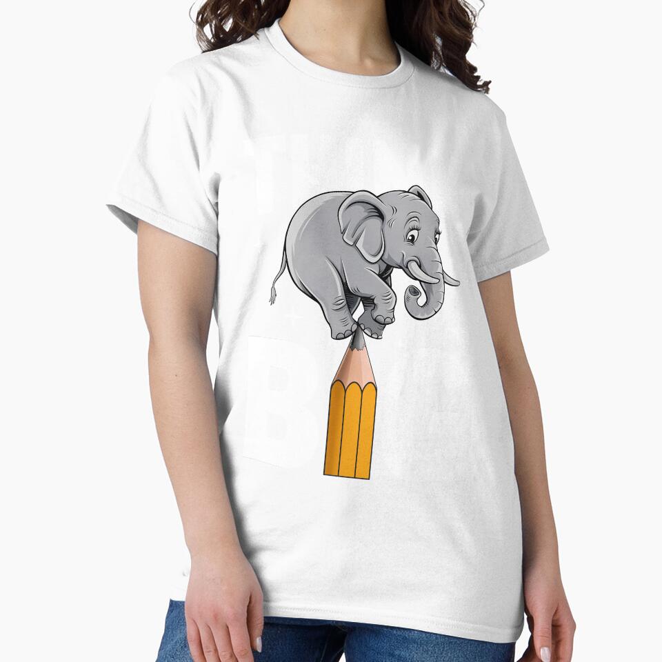 Think Big Elephant Balancing on Pencil Motivation by - Adult & Kids T-Shirts, Sweatshirts & Hoodies apparel design preview 2