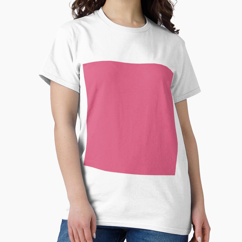 Plain Solid Color Peach Pink Vivid Magenta (C10 M80 - Adult & Kids T-Shirts, Sweatshirts & Hoodies apparel design preview 2