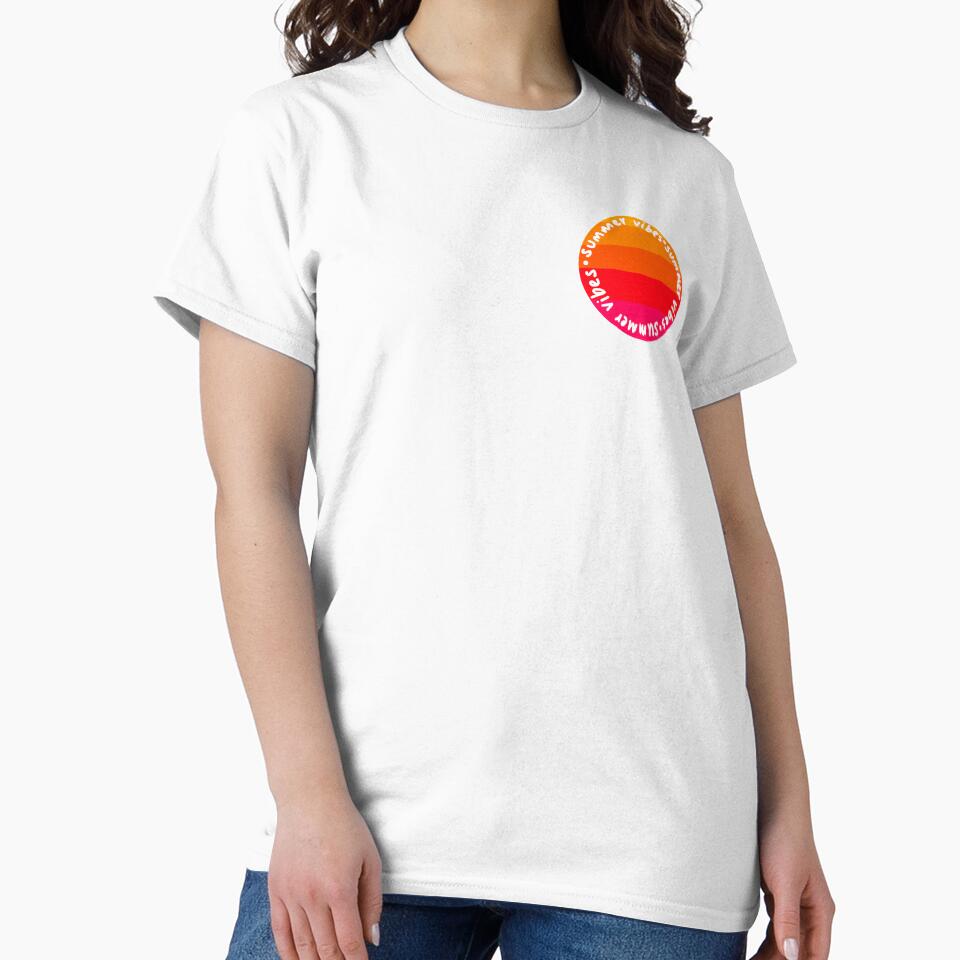 Summer Vibes Gradient Colourful Aesthetic by - Adult & Kids T-Shirts, Sweatshirts & Hoodies apparel design preview 2