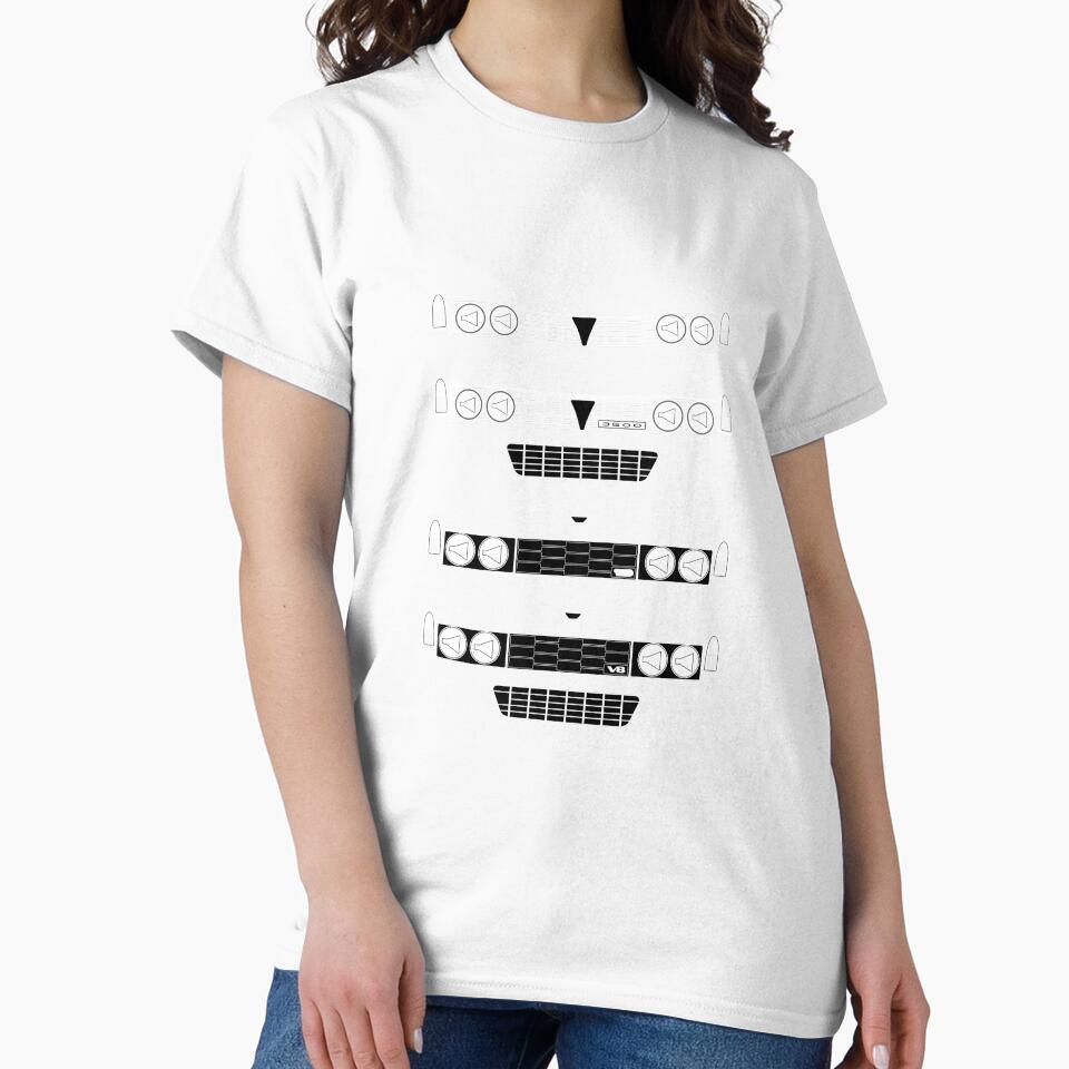 Rover P6 Headlights and Grills by RJWautographics - Adult & Kids T-Shirts, Sweatshirts & Hoodies apparel design preview 2
