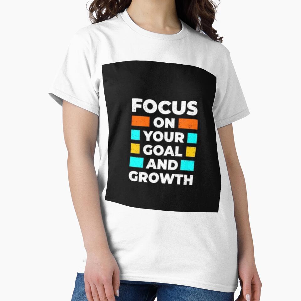 FOCUS ON YOUR GOAL AND GROWTH Sleeveless Top by - Adult & Kids T-Shirts, Sweatshirts & Hoodies apparel design preview 2