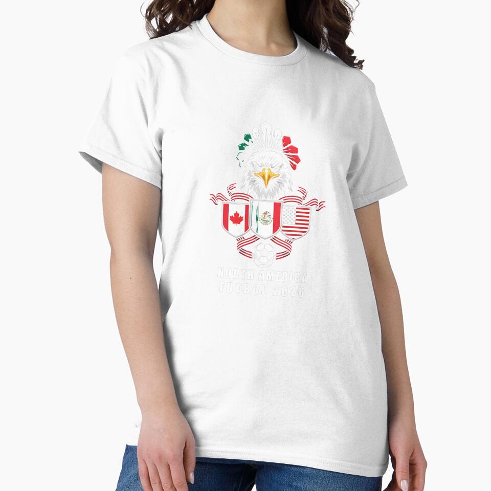 North America Football Spirit 2026 T-Shirt_82768088 - Adult & Kids T-Shirts, Sweatshirts & Hoodies apparel design preview 2