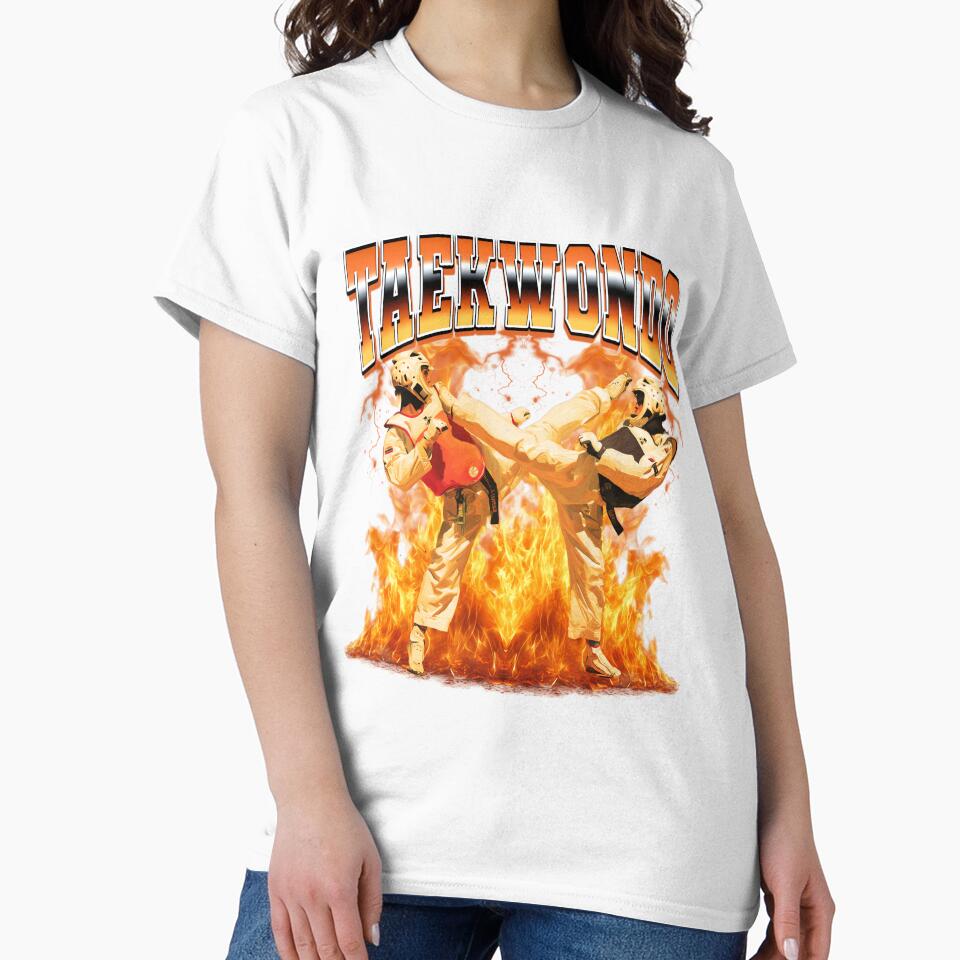 Taekwondo Karate 90s Bootleg Style by PaulTSchafer - Adult & Kids T-Shirts, Sweatshirts & Hoodies apparel design preview 2