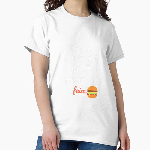 "Sorry for what I said when was hungry" funny and - Adult & Kids T-Shirts, Sweatshirts & Hoodies apparel design preview 2