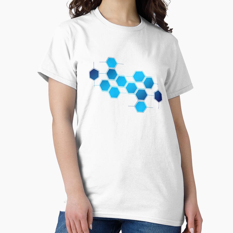 Hexagons honeycomb slim fit Essential by BillyHopkins - Adult & Kids T-Shirts, Sweatshirts & Hoodies apparel design preview 2