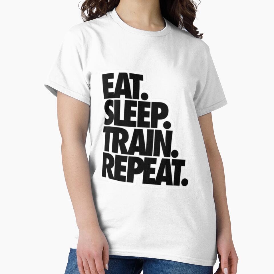 Eat Sleep Train Repeat by Harshal-Studio - Adult & Kids T-Shirts, Sweatshirts & Hoodies apparel design preview 2